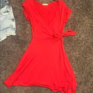 Red Wrap dress